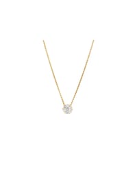 MONCARA - Damen Anhänger mit Kette, 585er Gold, 7 Diamanten zus. ca. 0,40 Karat - Gelbgold