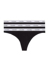 Calvin Klein - String Modern Logo, 3er-Pack, für Damen - 100 WHITE