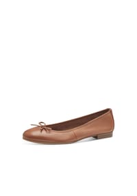 Tamaris - Ballerinas, Leder, Zierschleife, für Damen - 001 BLACK