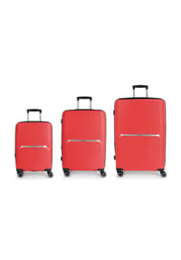 GABOL Kume - Kume 4 Rollen Kofferset 3-teilig mit Dehnfalte - coral