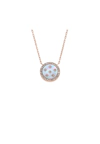 FOSSIL MERRIT - Fossil Damenkette Merrit Classic Mother-of-Pearl Anhänger Edelstahl roségoldfarben, JF04936791 - Roségold