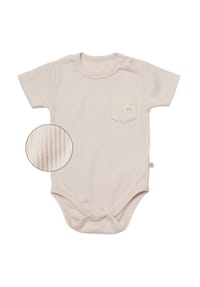 biorganic - Kurzarmbody, Modal/Bio-Baumwolle, unisex - Beige