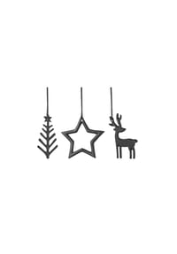Villeroy & Boch - Deko-Hänger, 3-teilig Christmas Chic - schwarz