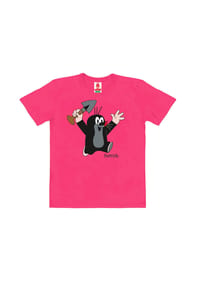 LOGOSHIRT® - T-Shirt Organic Kids Der kleine Maulwurf - Juhu - grey melange