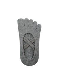 MUNADUNA - Yoga-Zehensocken mit Doppelkreuz Zehensocken,Anti-Rutsch,Elastisch - Dunkelgrau (Typ A)