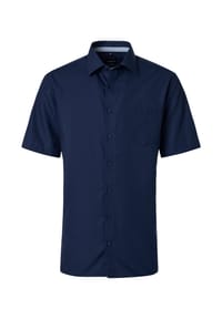 VENTI - Herren Businesshemd uni Comfort Fit - Dunkelblau