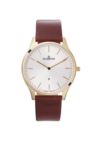 DUGENA - Moderne Armbanduhr Plano - braun/gold