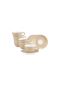 Seltmann Weiden Espressotasse mit Untertasse Liberty Pure Colors 90 ml 6er Set - LIBERTY PURE COLORS - beige