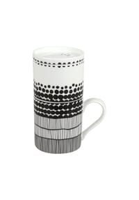 Koenitz - Becher "Feel the Moment", Porzellanfilter-Aufsatz, 370 ml - weiß/schwarz