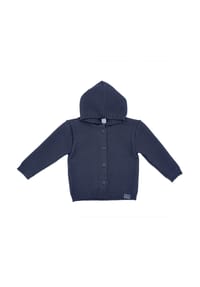 maximo® - GOTS BABY-Strickjacke , LL Kapuze, Knöpfe - ash rose