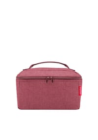 reisenthel® - travelling - Beautycase 27 cm (twist maroon) - herringbone grey