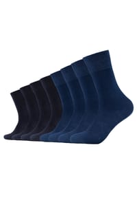 s.Oliver - Unisex Socken, 8er Pack - Kurzsocken, einfarbig - Blau/Grau