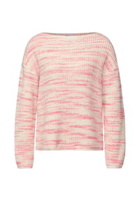 Street One - Strickpullover, U-Boot-Ausschnitt, meliertes Design, für Damen - 26351 SOFT BEIGE