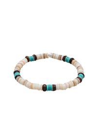 KUZZOÍ - Armband Howlite Türkis 925 Sterling Silber - Silber