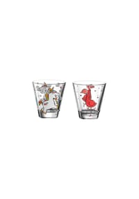 LEONARDO Kinderbecher Bambini 215 ml 2er Set - BAMBINI - grau-gelb