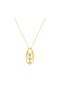 fascination by Ellen K. - Halskette 375/- Gold 3 Zirkonia - gelb