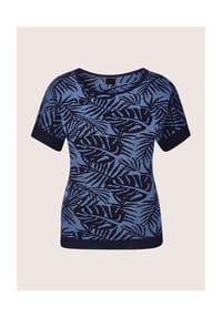 MADELEINE - Sommerpullover mit floralem Muster - rauchblau / nebelblau