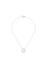 SMART JEWEL® - Collier Mittelteil kreisf., Zirkonia Steine, Süßwasserperle, Silber 925 - gold