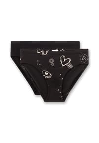 Sanetta - Slip, 2er-Pack, für Kinder - 10015 S.BLACK