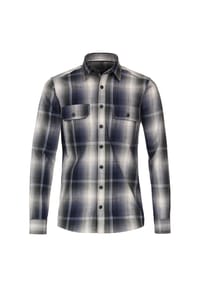 CASAMODA - Herren Overshirt uni Casual Fit - Grün