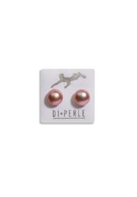 Adelia's - Damen Perlenschmuck 925 Silber Süsswasser Perlen Ohrstecker - naturfarbe
