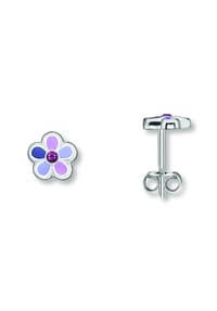 ONE ELEMENT Shine Bright Line - Zirkonia Blume Ohrringe Ohrstecker aus 925 Silber - silber
