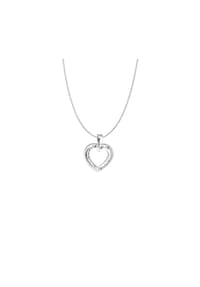 MONCARA - Damen Anhänger mit Kette, 585er Weißgold, 20 Diamanten zus. ca. 0,20 Karat - Weißgold