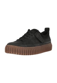 CLARKS® - Sneaker Torhill Lace mit gerippter Laufsohle - 1217 Black Nubuck