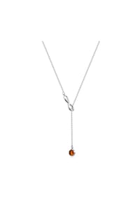 zeeme GEMSTONES - Collier 925/- Sterling Silber Bernstein - weiß