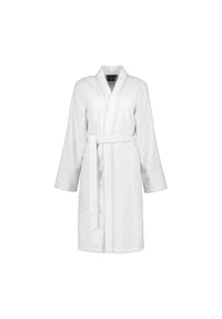 Cawö - Bademäntel Damen Kimono Struktur 1214 weiß-silber - 76 - grau