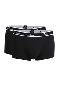 TOM TAILOR - Kentucky Pants kurz, 2er Pack, Logo-Bund, für Herren - BLACK