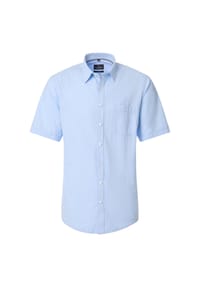 CASAMODA - Herren Leinenhemd uni Casual Fit - Blau