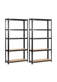 Akord - Metallregal, 2er-Set - schwarz
