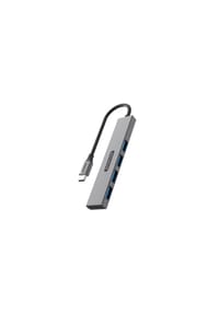 COFI - USB-C zu 4x USB-A Tiny Hub, kompakt & leistungsstark - Grau 7 × 1,5 × 0,8 cm