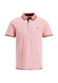 JACK & JONES - Polo Shirt Poloshirt Polohemd JJEPAULOS POLO Shortsleeve - apricot