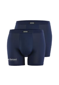 bruno banani - All Day Pants lang, 2er-Pack, Label, für Herren - 7 SCHWARZ