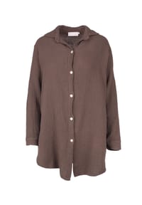 Seasons of April - Bluse SUSIE MUSSELIN OVERSIZED Damen Musselinbluse aus 100% Baumwolle, Gr. S/M & L/XL - Anthrazit