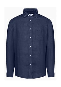 redpoint - Regular Langarm Hemd aus Leinen GRANT - lt. blue