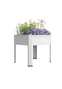 VCM. - Metall Hochbeet rechteckig | stehender Pflanzkasten | ideal für Kinder | Blumenkasten für Garten Terrasse Balkon | Blumentopf H. 45 x B. 50 x. T. 40 cm | Balora M - Grün