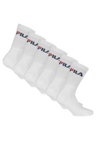 FILA - Unisex Socken, 6er Pack - Crew Socks, Frottee, Tennis, Sport (2x 3 Paar) - Blau