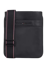 TOMMY HILFIGER - CORP Umhängetasche, Kunstleder, Reißverschluss - BLACK