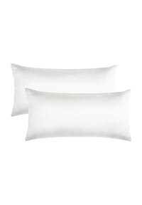 Aspero® - 2x Seiden Kissenbezüge 40x80 cm Alia - Anthrazit