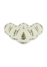 Seltmann Weiden Speiseteller Marieluise Weihnachten ø 27,3 cm 6er Set weiß-grün - MARIELUISE WEIHNACHTEN - weiß-grün