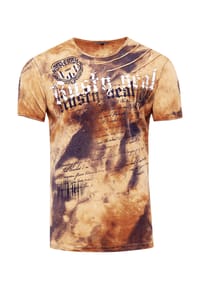 RUSTY NEAL - T-Shirt mit toller Batik-Optik - Anthrazit