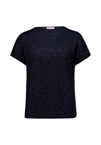 BETTY BARCLAY - Strukturshirt mit hohem Kragen - dunkelblau