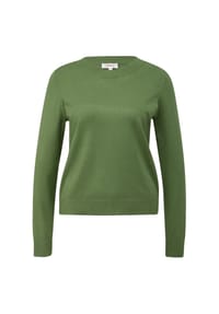 s.Oliver - Strickpullover, Rippbündchen, für Damen - 7834  GREEN