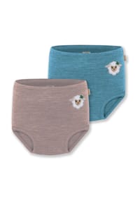 normani® - 2er Pack Baby Merino Windelhose Tokoroa - Anthrazit/Grau