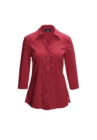 GOLDNER - Stretchbequeme Bluse mit Baumwolle - bleu
