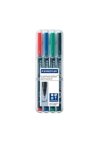 STAEDTLER® - Folienstift "Lumocolor", 4er-Set - MEHRFARBIG, blau