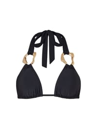 MODA MINX - Bikinioberteil Irregular Hoop mit edlen Schmuckelementen - Black